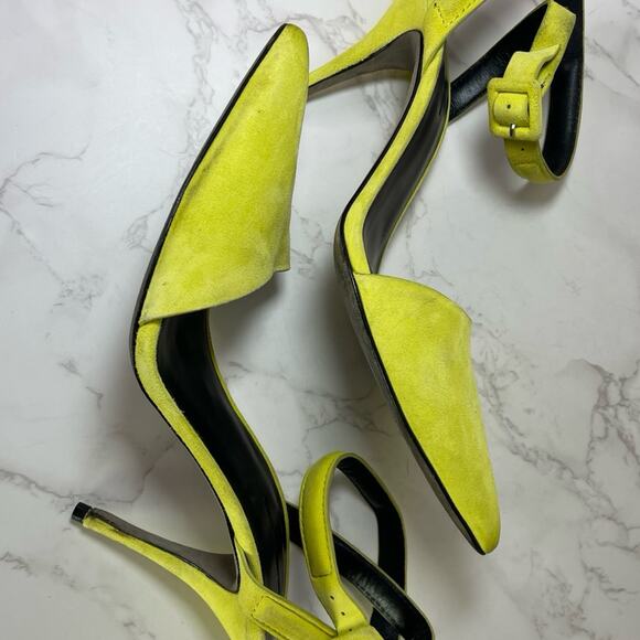 Alexander Wang Lovisa Suede Ankle Wrap Pump in Citrine 38.5 - Picture 10 of 12